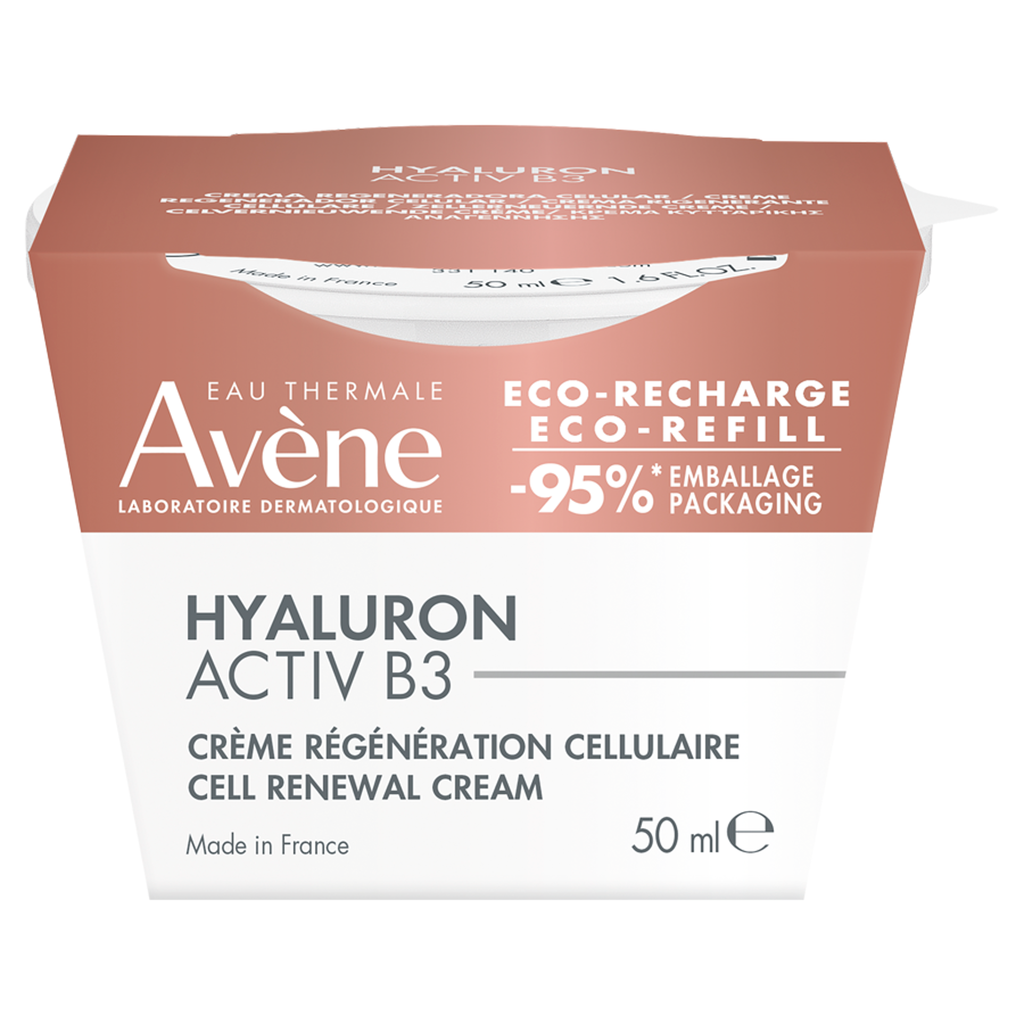 Avene Hyaluron Activ B3 Krem poprawiający napięcie skóry i korygujący zmarszczki wkład, 50 ml