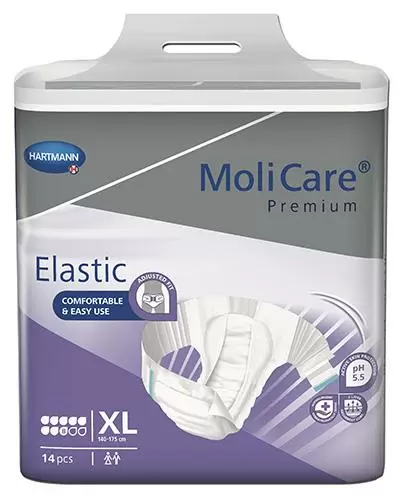 Hartmann MoliCare Premium Elastic pieluchomajtki 8 kropli rozmiar XL 14 sztuk zdjęcie