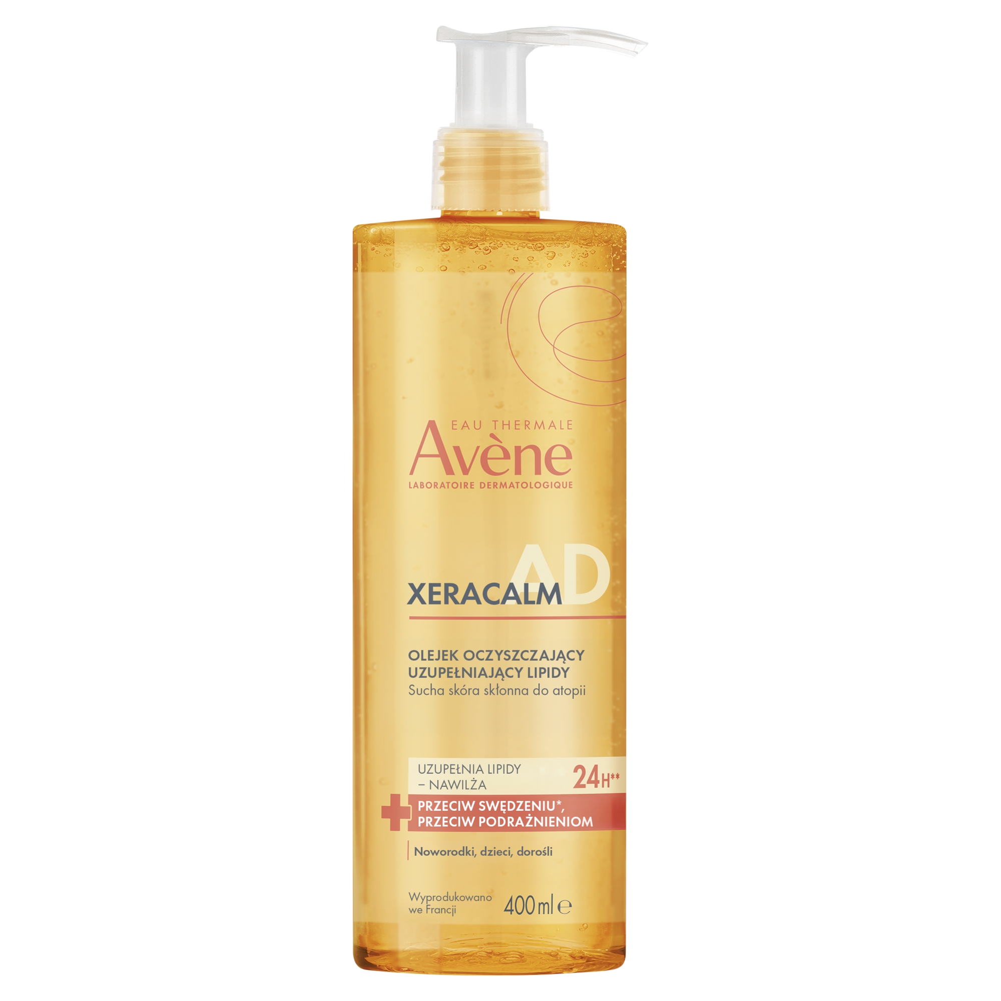 Avene XeraCalm A.D Olejek oczyszczający uzupełniający lipidy, skórka sucha i atopowa, 400 ml zdjęcie