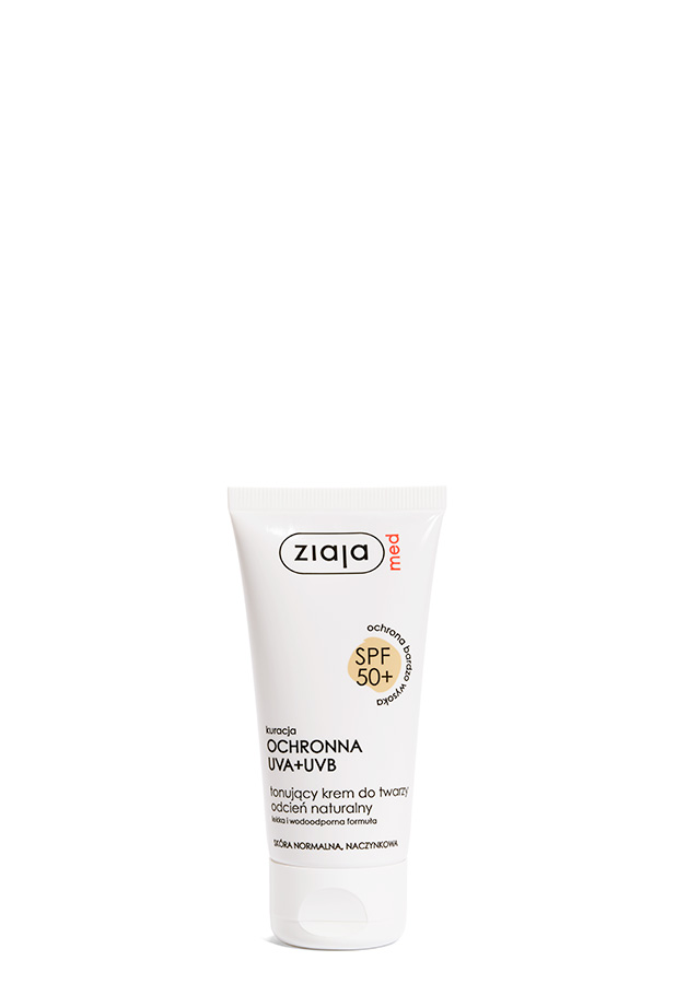 Ziaja Med kuracja ochronna UVA+UVB tonujący krem do twarzy odcień naturalny 50 ml zdjęcie
