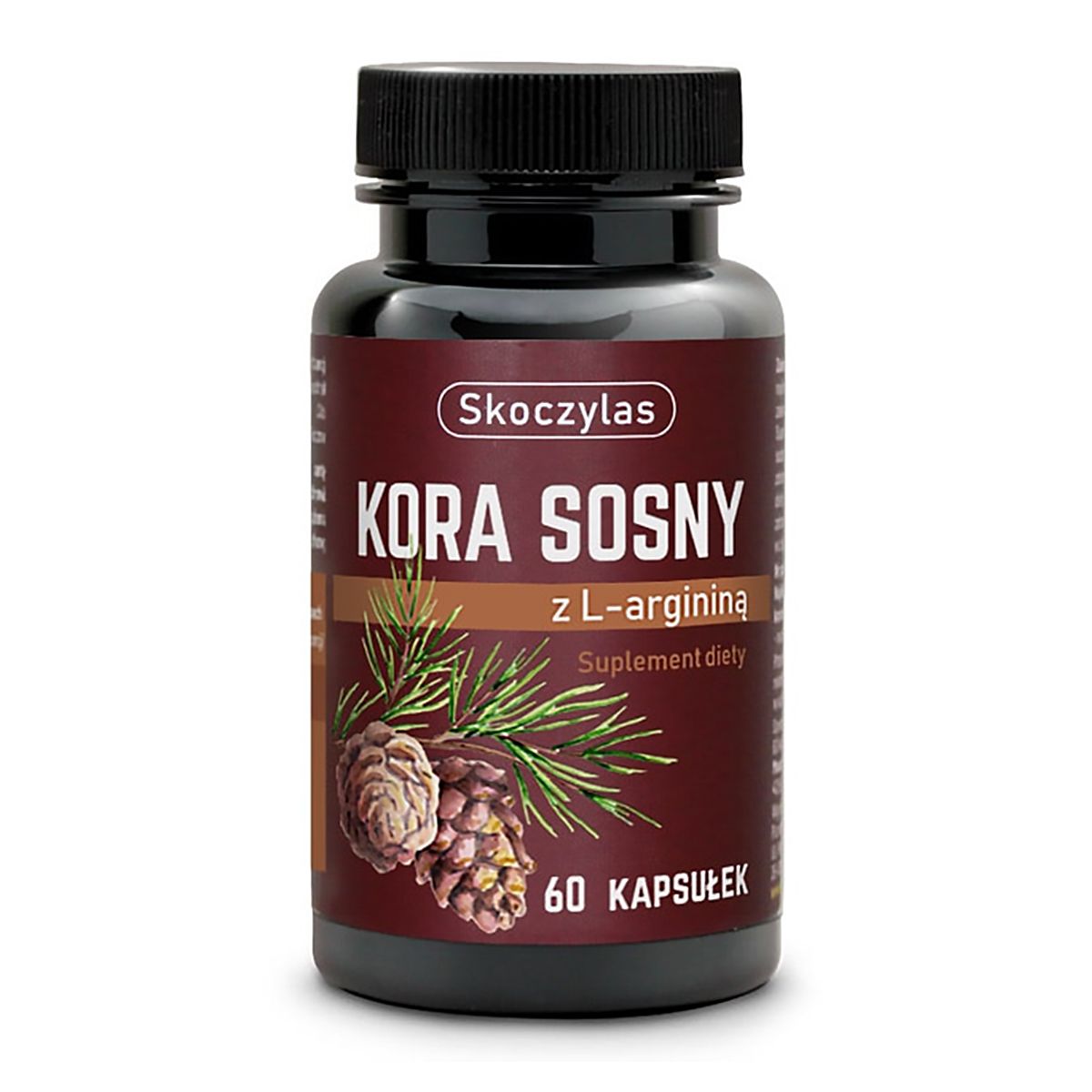 Skoczylas Kora Sosny z L-Arganiną, kapsułki, 60 sztuk zdjęcie