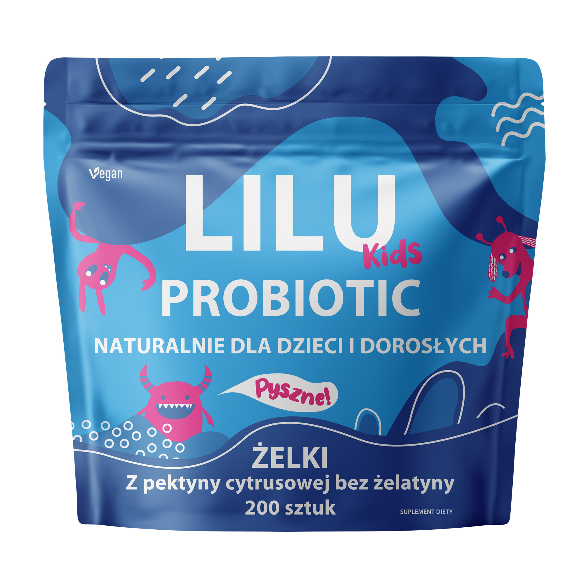 Lilu Kids Probiotic Żelki dla dzieci i dorosłych, 200 sztuk zdjęcie