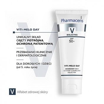 Pharmaceris V Viti-Melo Day krem ochronny SPF50+ dla skóry z problemem bielactwa 75 ml