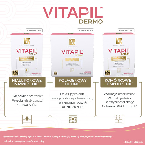 Vitapil Dermo Hialuronowe Nawilżenie, kapsułki, 60 sztuk