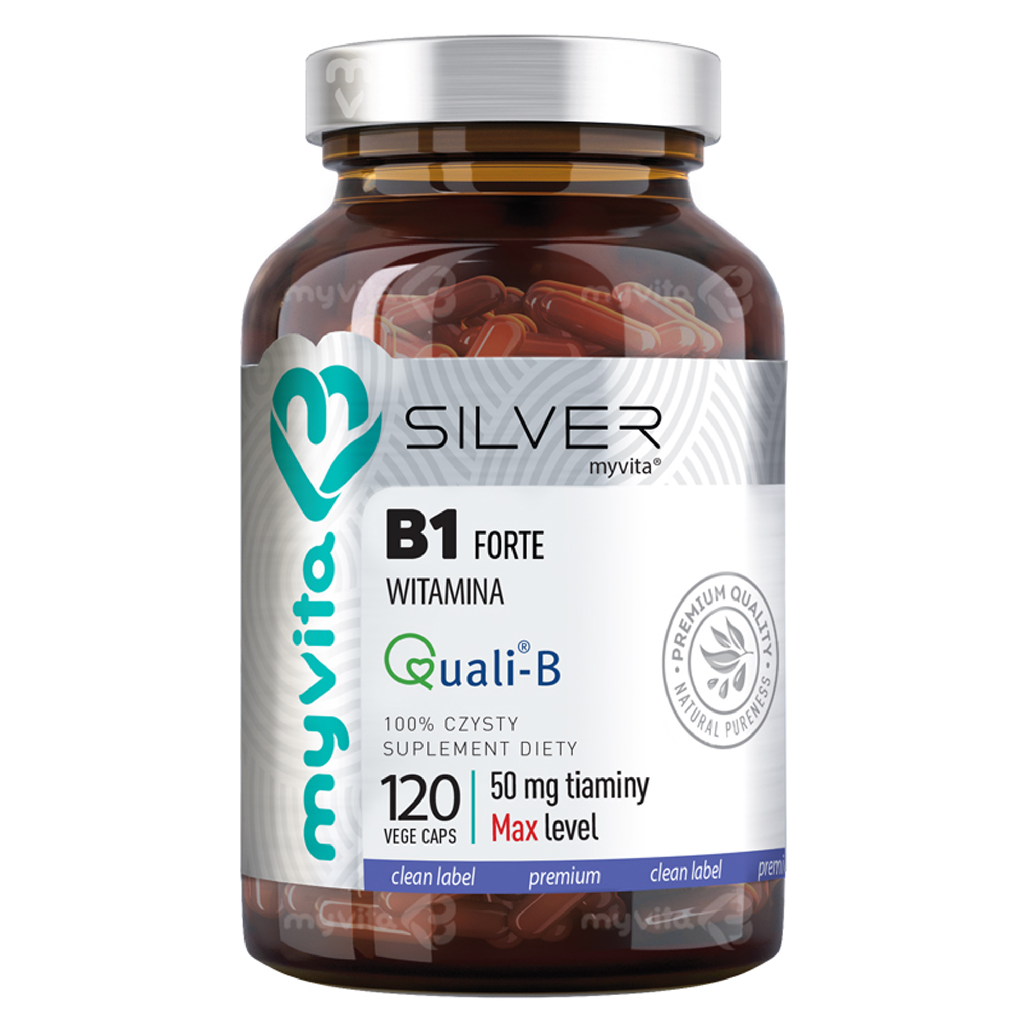 MyVita Silver Pure 100 % Witamina B1 Forte 50 mg, 120 kaps. zdjęcie