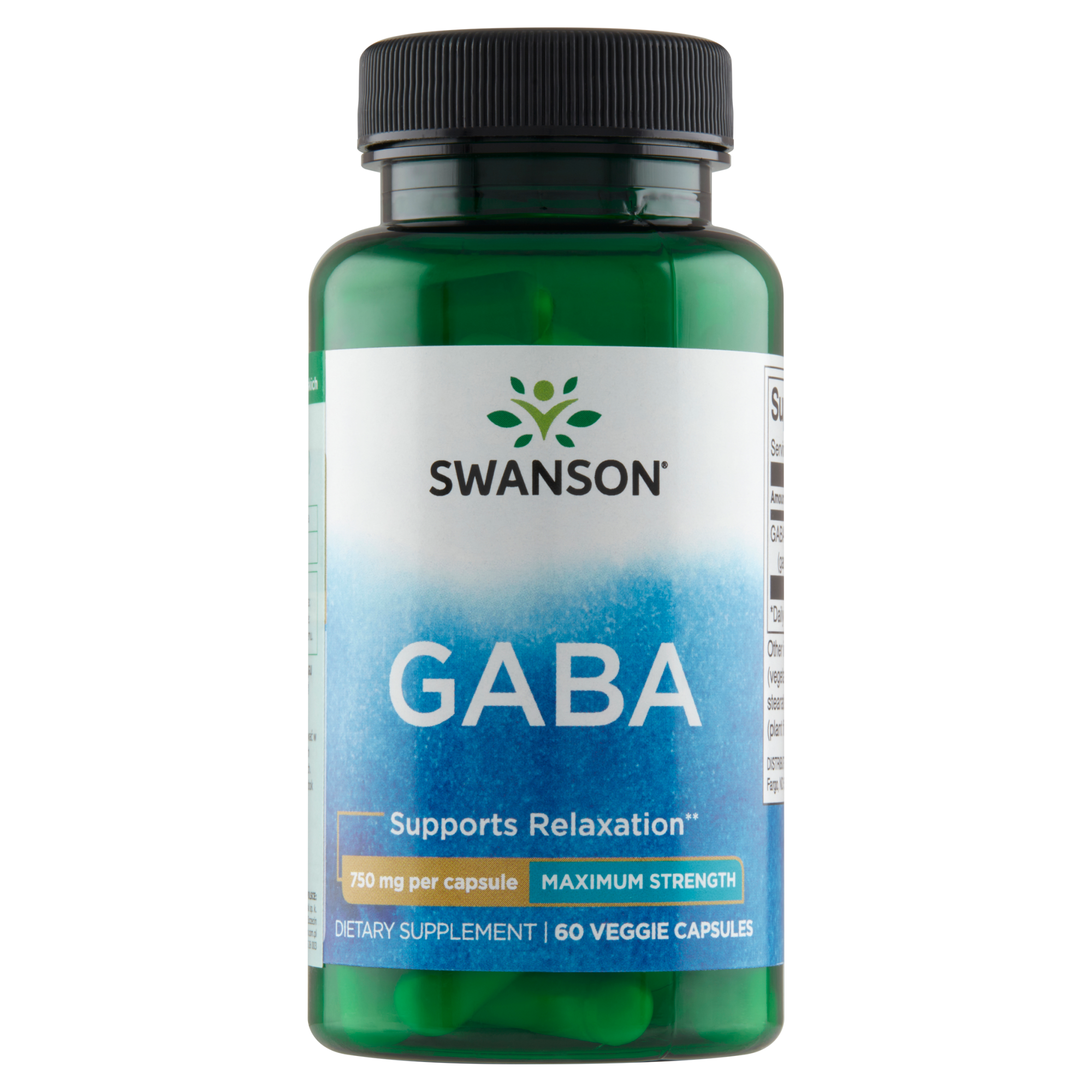 SWANSON GABA Forte 750 mg - 60 kaps. zdjęcie