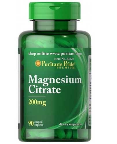 PURITAN'S PRIDE Cytrynian magnezu 200 mg - 90 tabl. zdjęcie