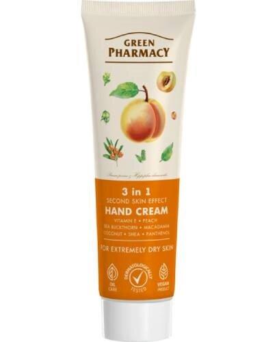 Green Pharmacy Krem do rąk z efektem drugiej skóry 3w1 Brzoskwinia, 100 ml zdjęcie