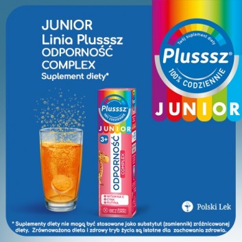 Plusssz Junior 3+ Odporność Complex - 20 tabl. - cena, opinie, dawkowanie