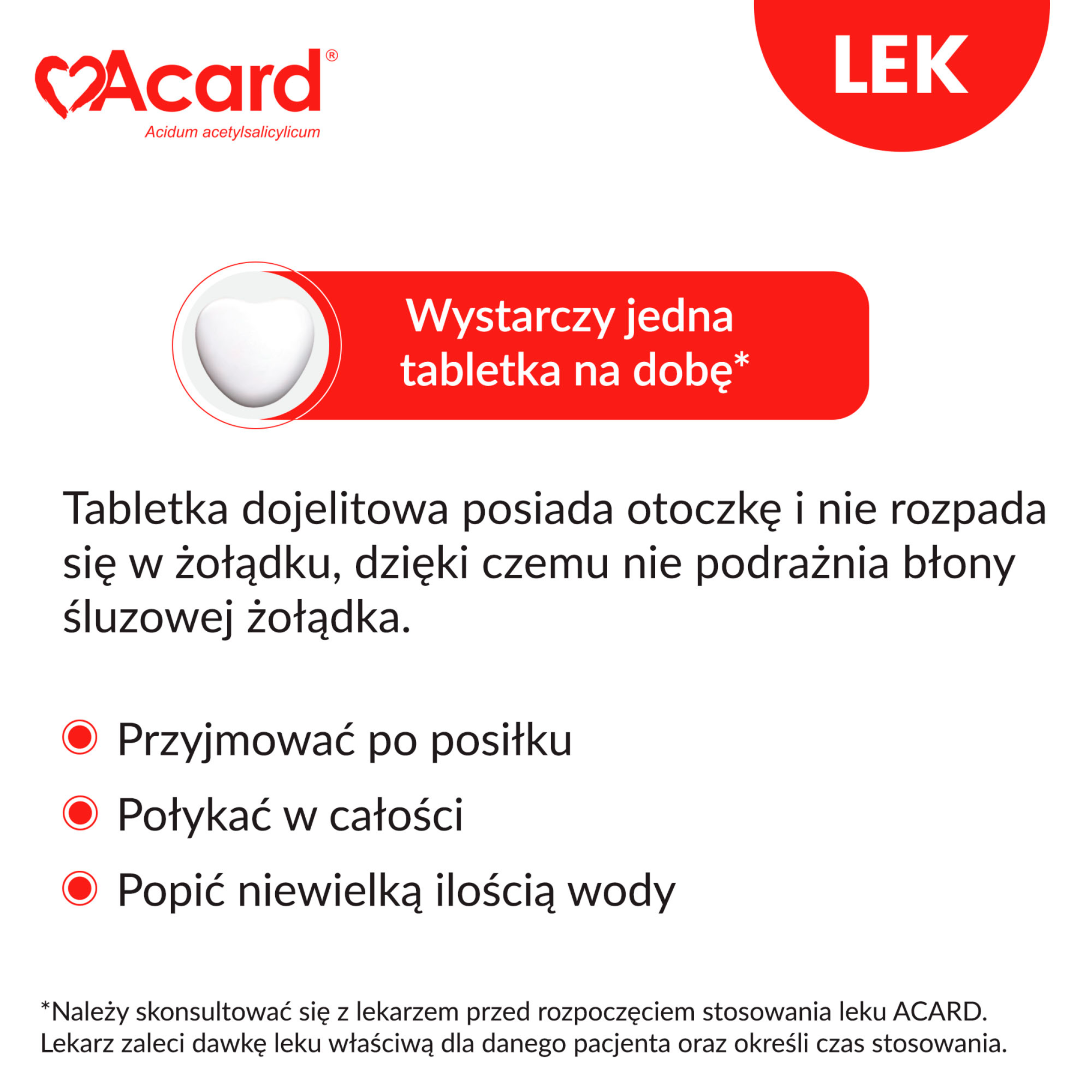 Acard 75mg 60 tabletek