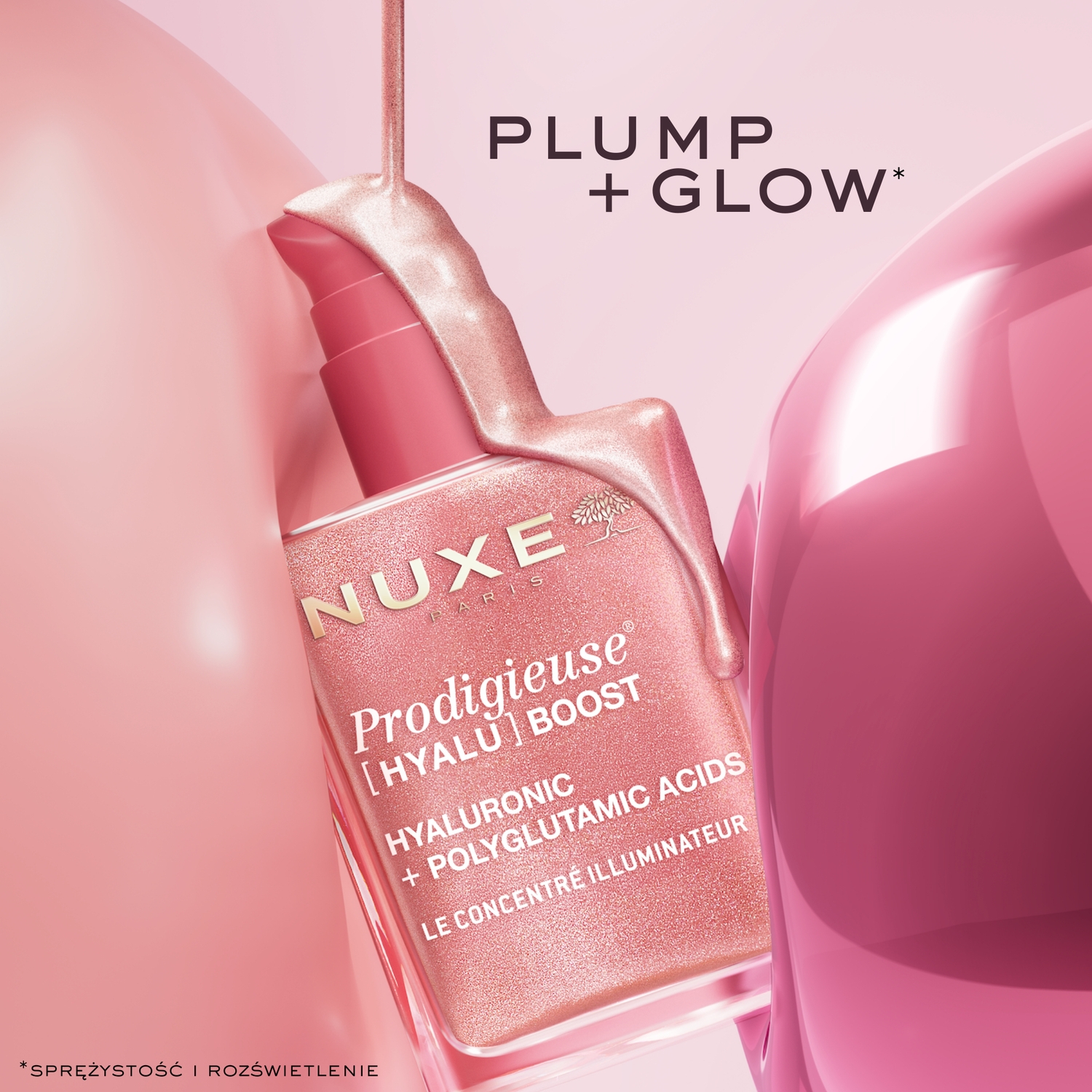 Nuxe Prodigieuse Hyalu Boost, Nawilżające serum rozświetlające, 30 ml
