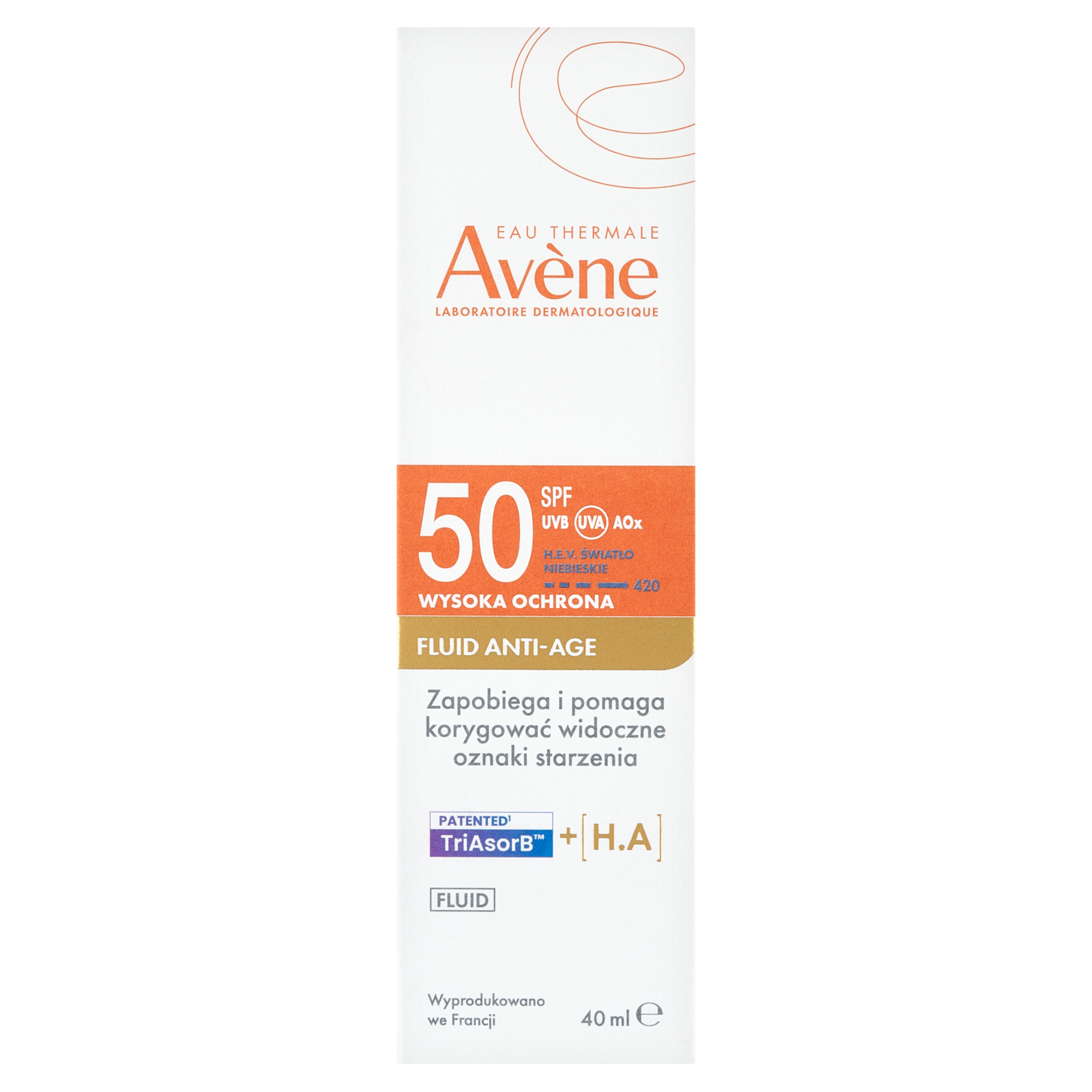 Avene, Fluid anti-age wysoka ochrona SPF 50, 40 ml zdjęcie