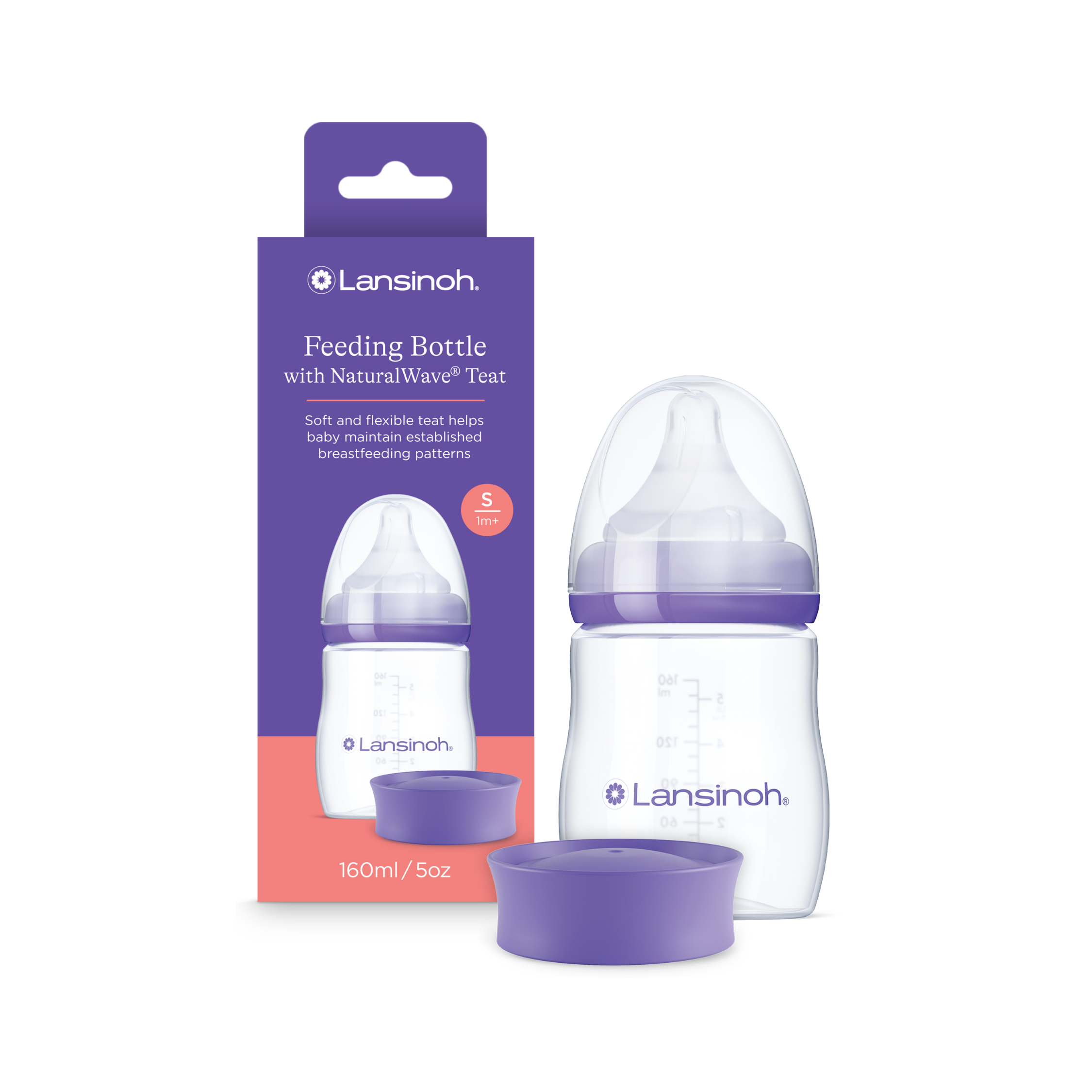 Lansinoh butelka do karmienia niemowląt ze smoczkiem NaturalWave S, 160 ml zdjęcie