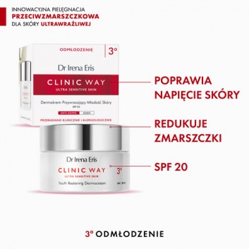 Dr Irena Eris Clinic Way Dermokrem przywracający młodość skóry 3° na dzień - 50 ml Po 50. roku życia - cena, opinie, właściwości