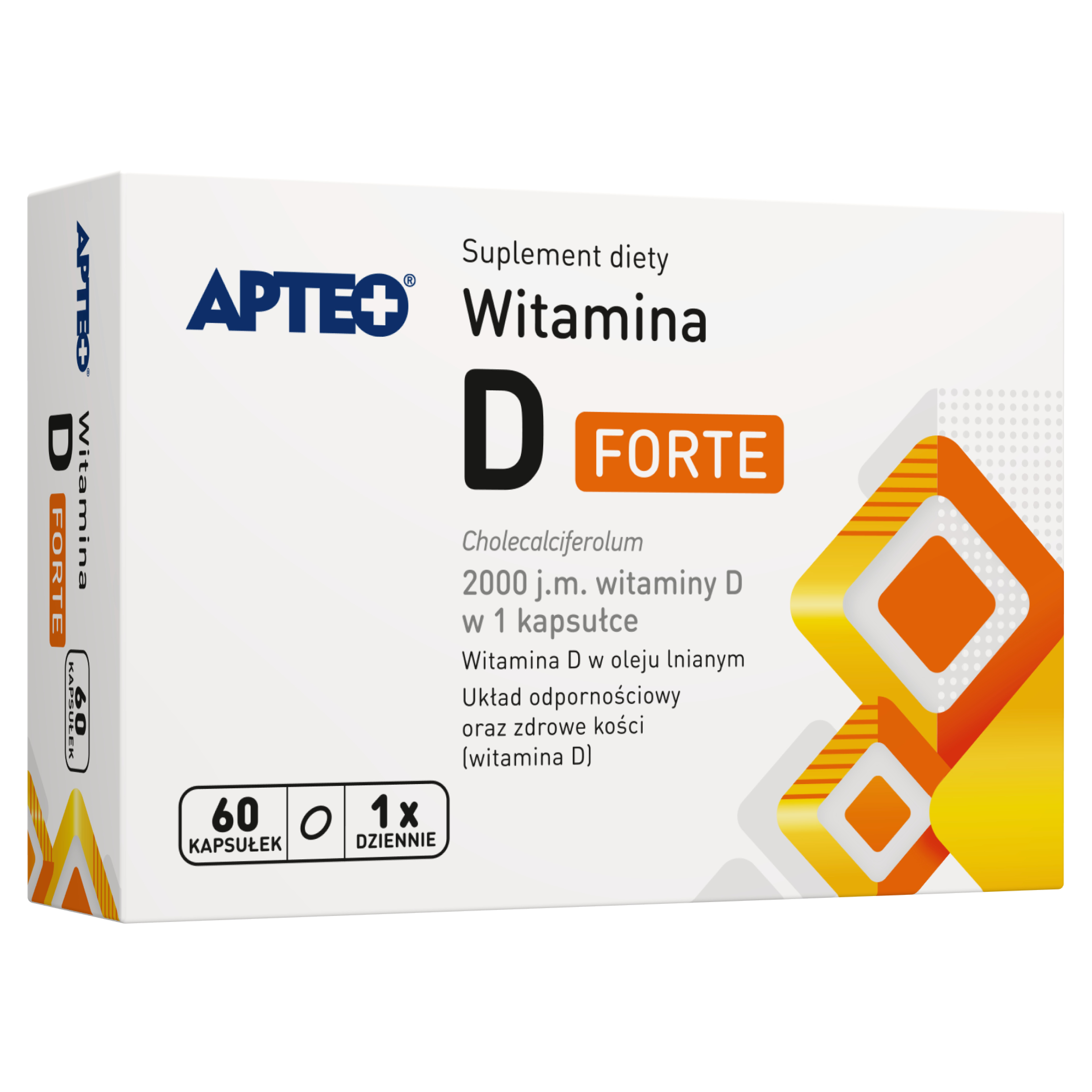 APTEO Witamina D forte 2000 j.m. - 60 kaps. zdjęcie