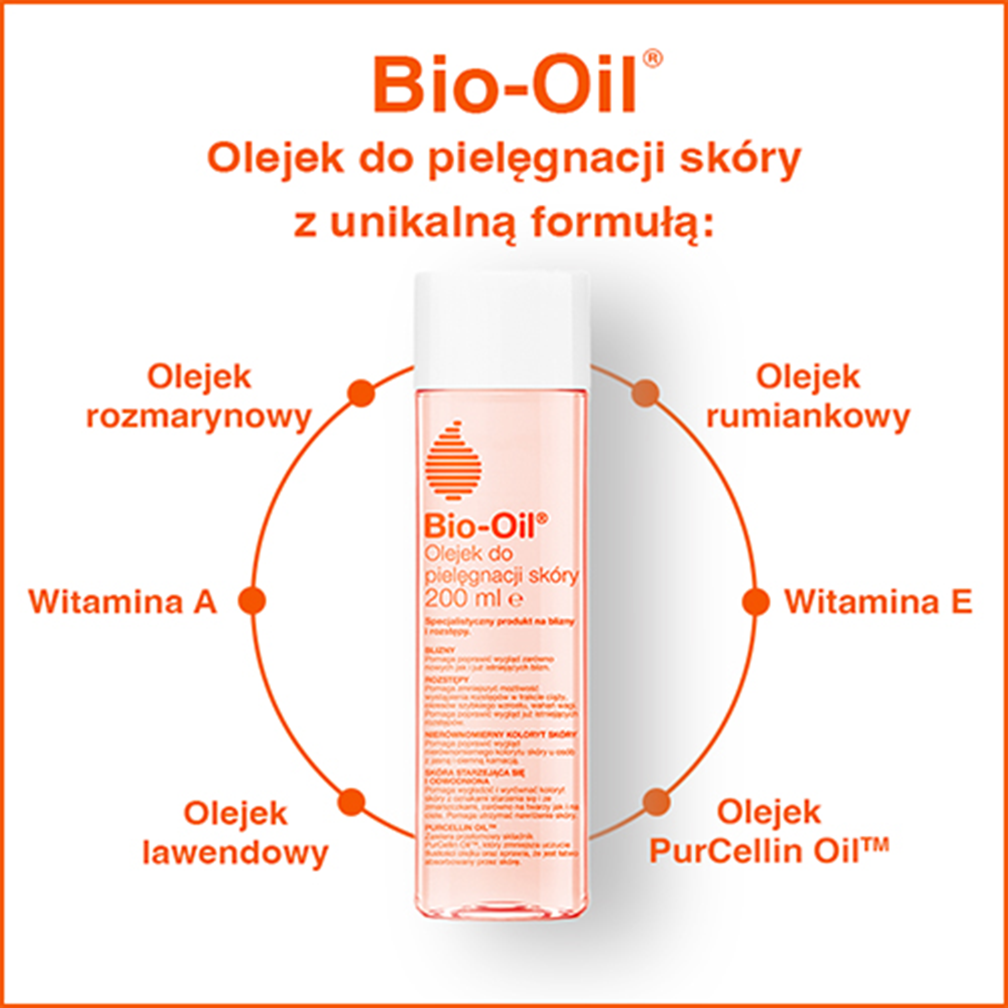 BIO-OIL, olejek do pielęgnacji skóry, na blizny i rozstępy, 200 ml 