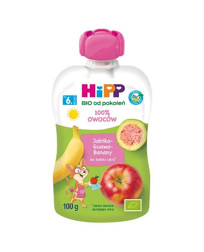HiPP BIO od pokoleń, Jabłka-Guawa-Banany, po 6. m-cu, 100 g, cena, wskazania, skład zdjęcie