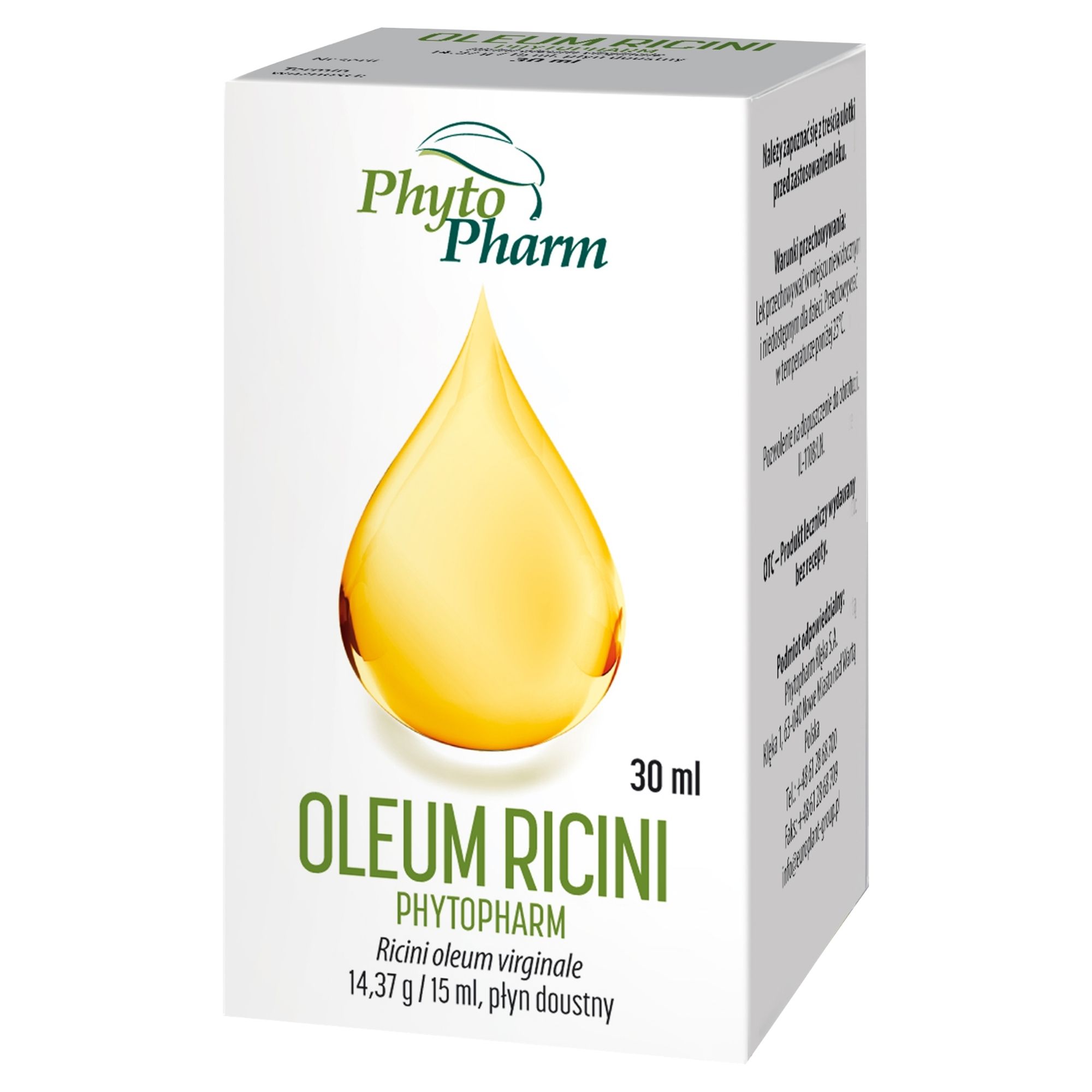 Phytopharm Oleum Ricini 14,37/15ml Phytopharm 30 ml zdjęcie