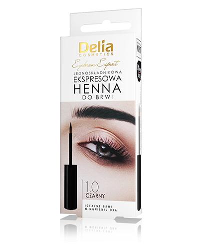 Delia Eyebrow Expert Jednoskładnikowa Ekspresowa Henna do brwi 1.0 czarny, 6 ml zdjęcie