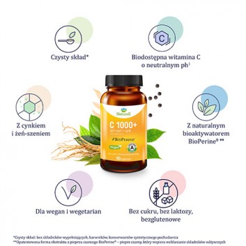 Naturell C 1000+ 90 kapsułek