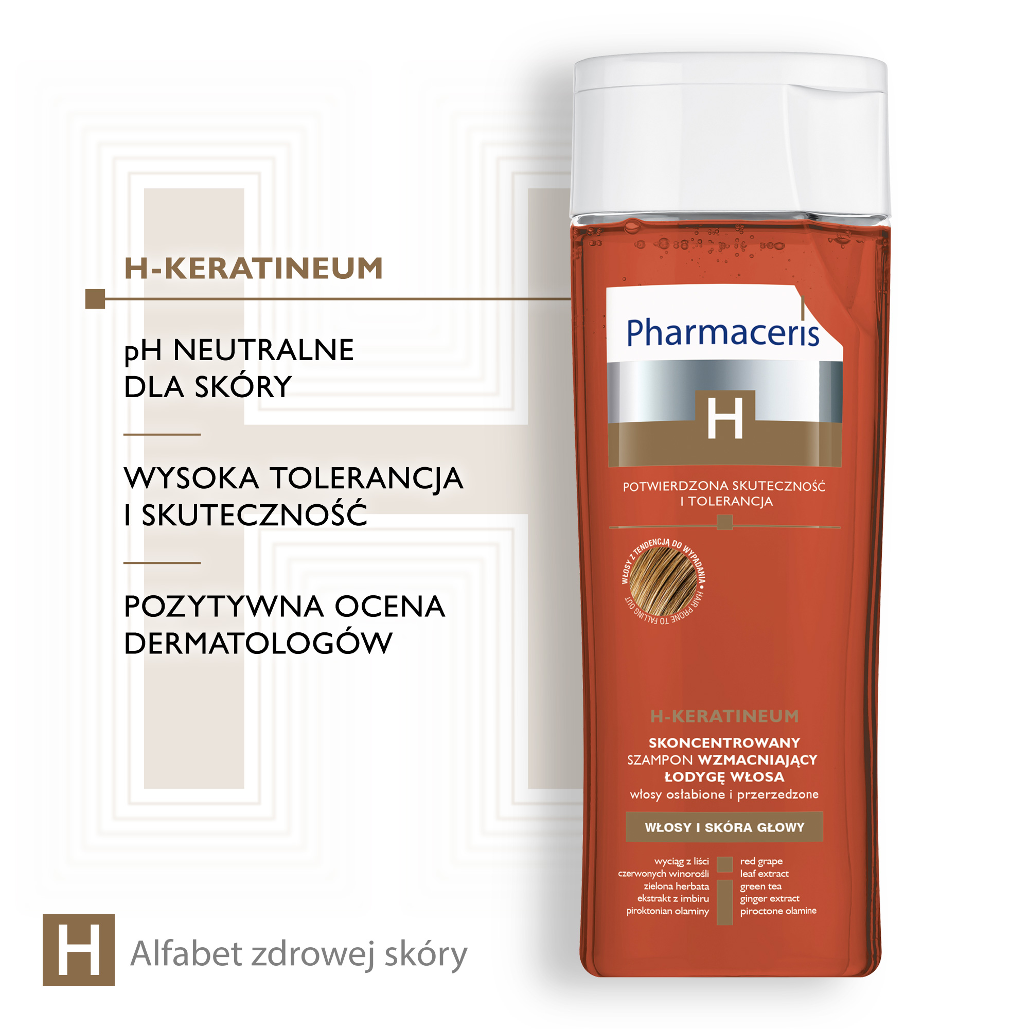 Pharmaceris H Keratineum szampon wzmacniający do włosów osłabionych 250 ml 