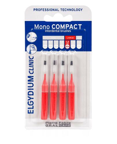 Elgydium Clinic Mono Compact Szczoteczki międzyzębowe 1,5 mm czerwone - 4 szt. - cena, opinie, stosowanie  zdjęcie