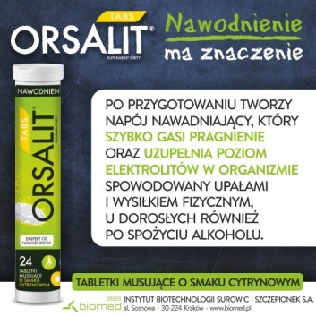 Orsalit Tabs o smaku cytrynowym 24 tabletki musujące
