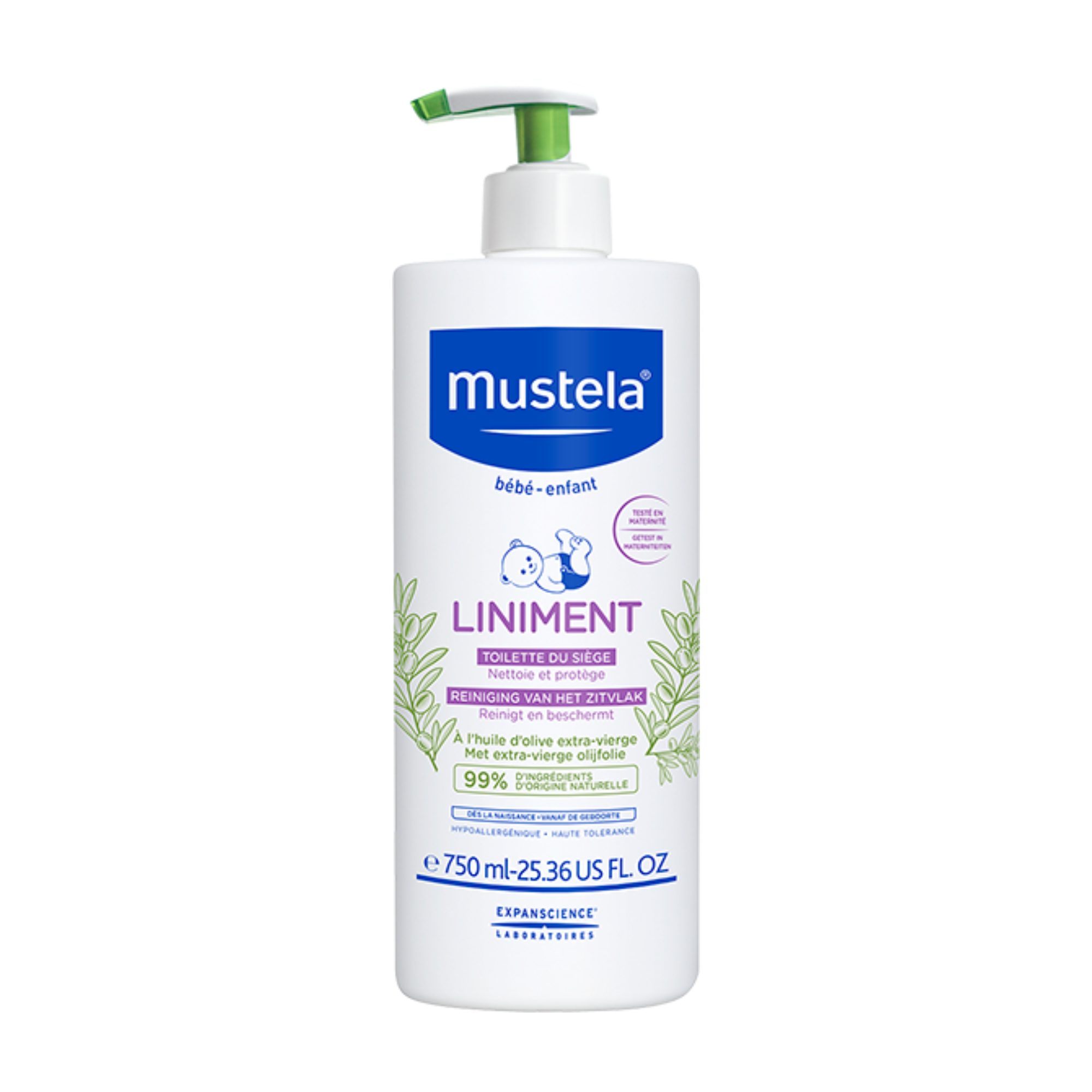 Mustela Bebe Enfant Liniment emulsja pod pieluszkę z pompką 750 ml zdjęcie