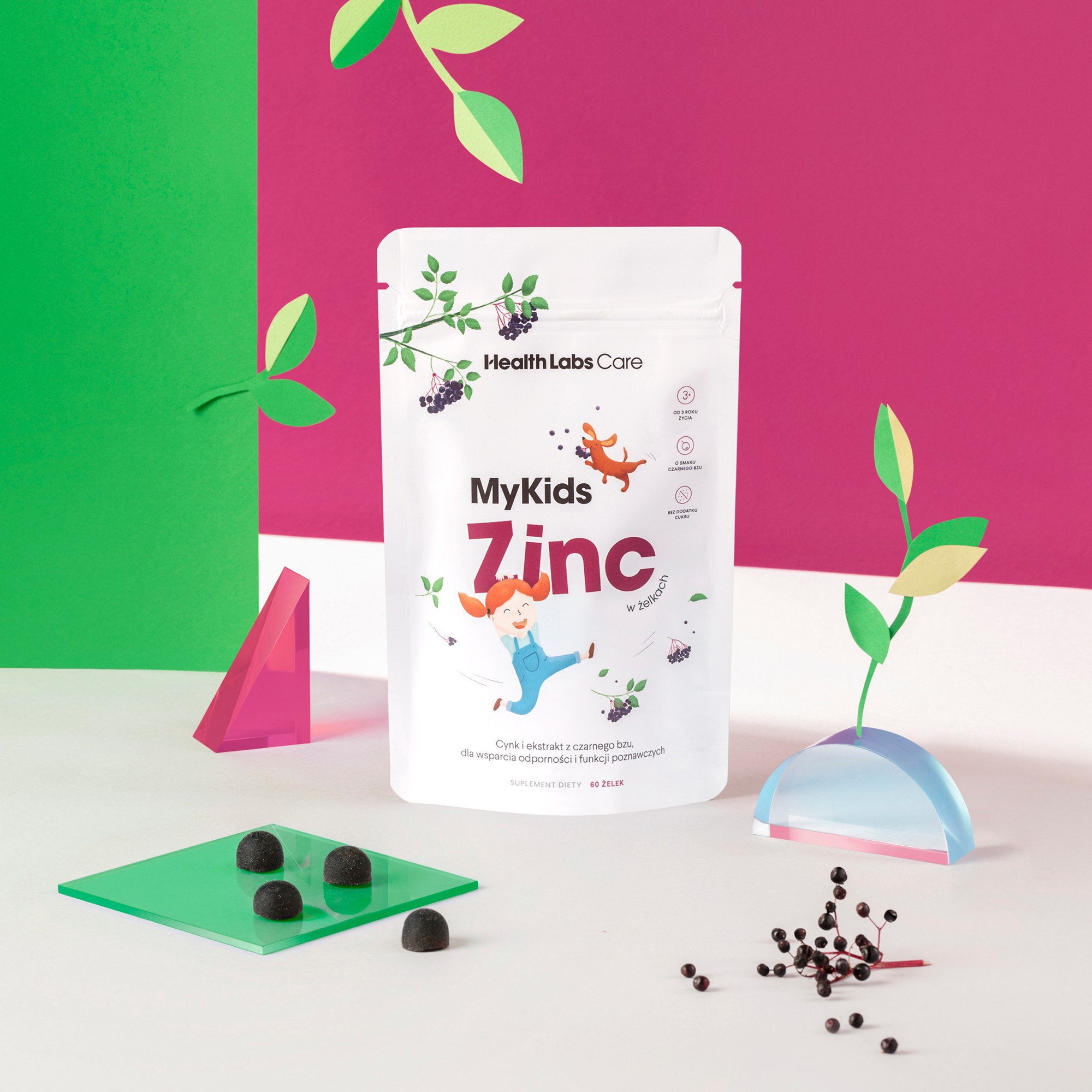 Health Labs Care, My Kids Zinc cynk, żelki, 60 sztuk