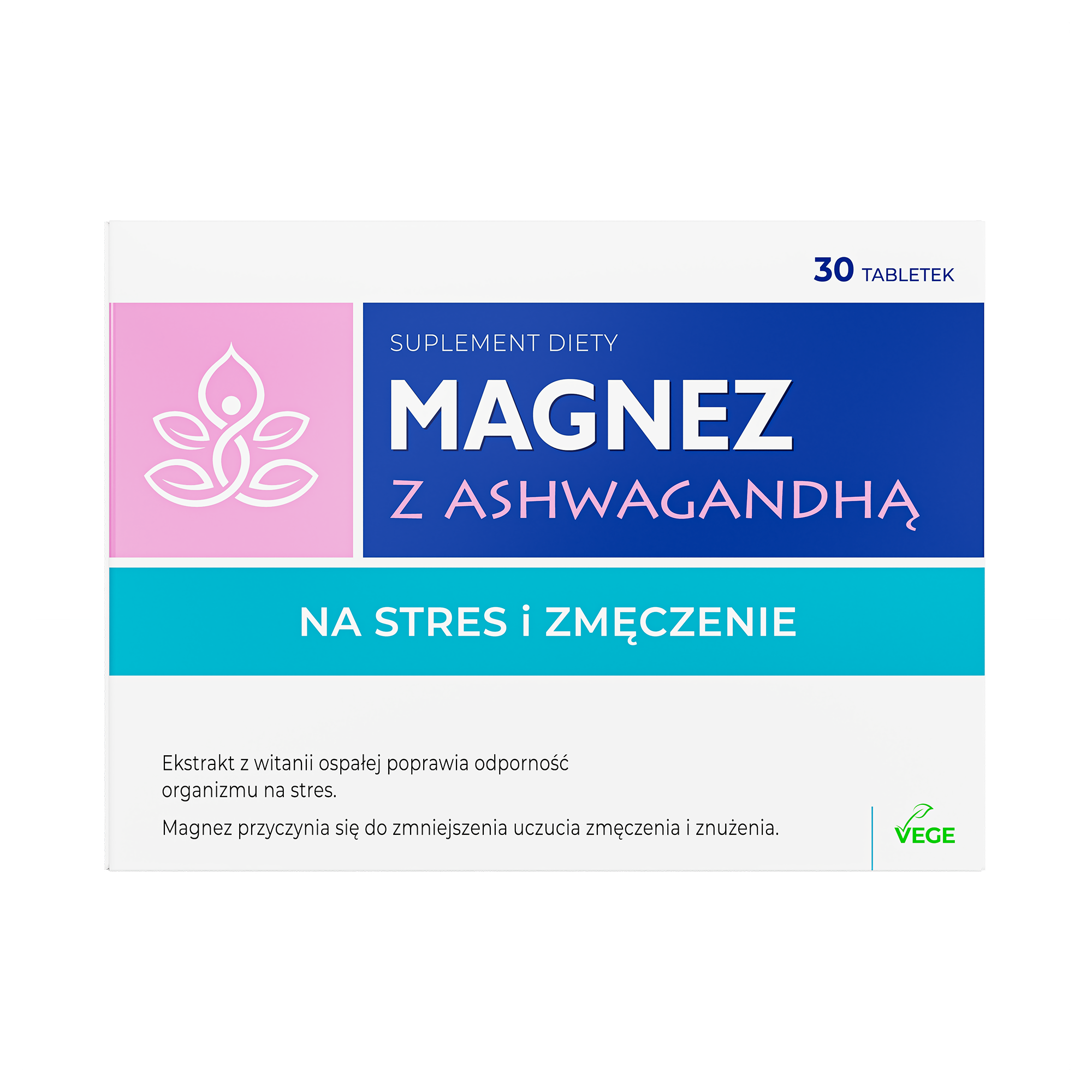 Magnez z ashwagandhą, tabletki, 30 sztuk zdjęcie