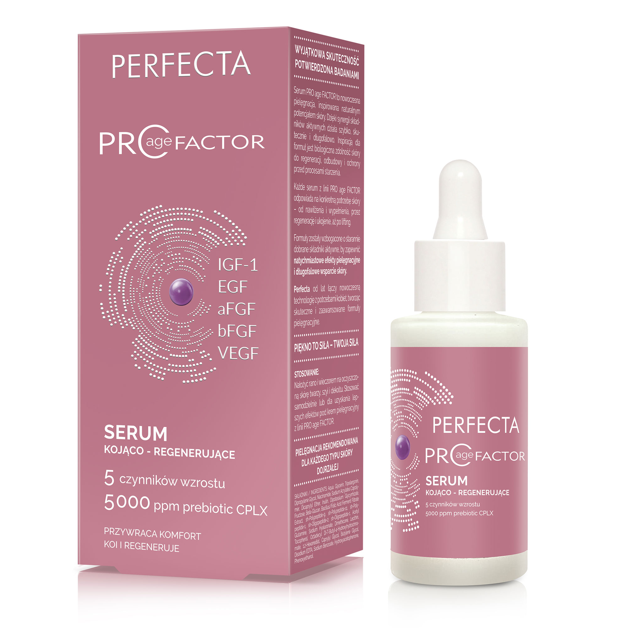 Perfecta Pro Age Factor, Serum kojąco-regenerujące do twarzy, 30 ml zdjęcie