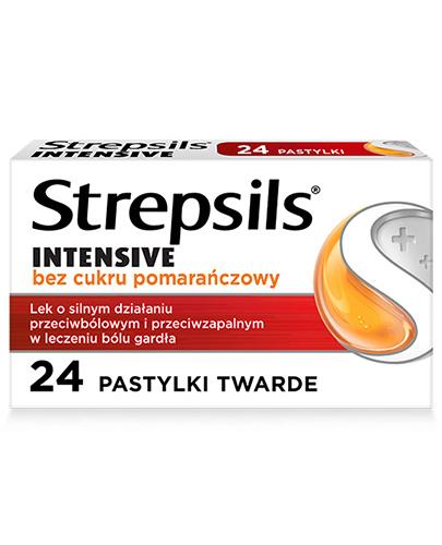 Strepsils Intensive bez cukru pomarańczowy 24 pastylek twardych zdjęcie