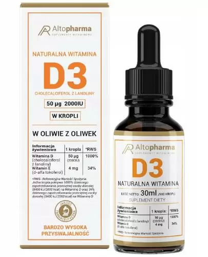 Altopharma Witamina D3 2000 IU w kroplach 30 ml zdjęcie