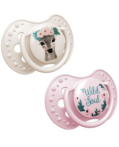 Lovi Wild Soul Smoczek silikonowy dynamiczny 0 - 3 m 22/882, różowo - beżowy, 2 sztuka zdjęcie