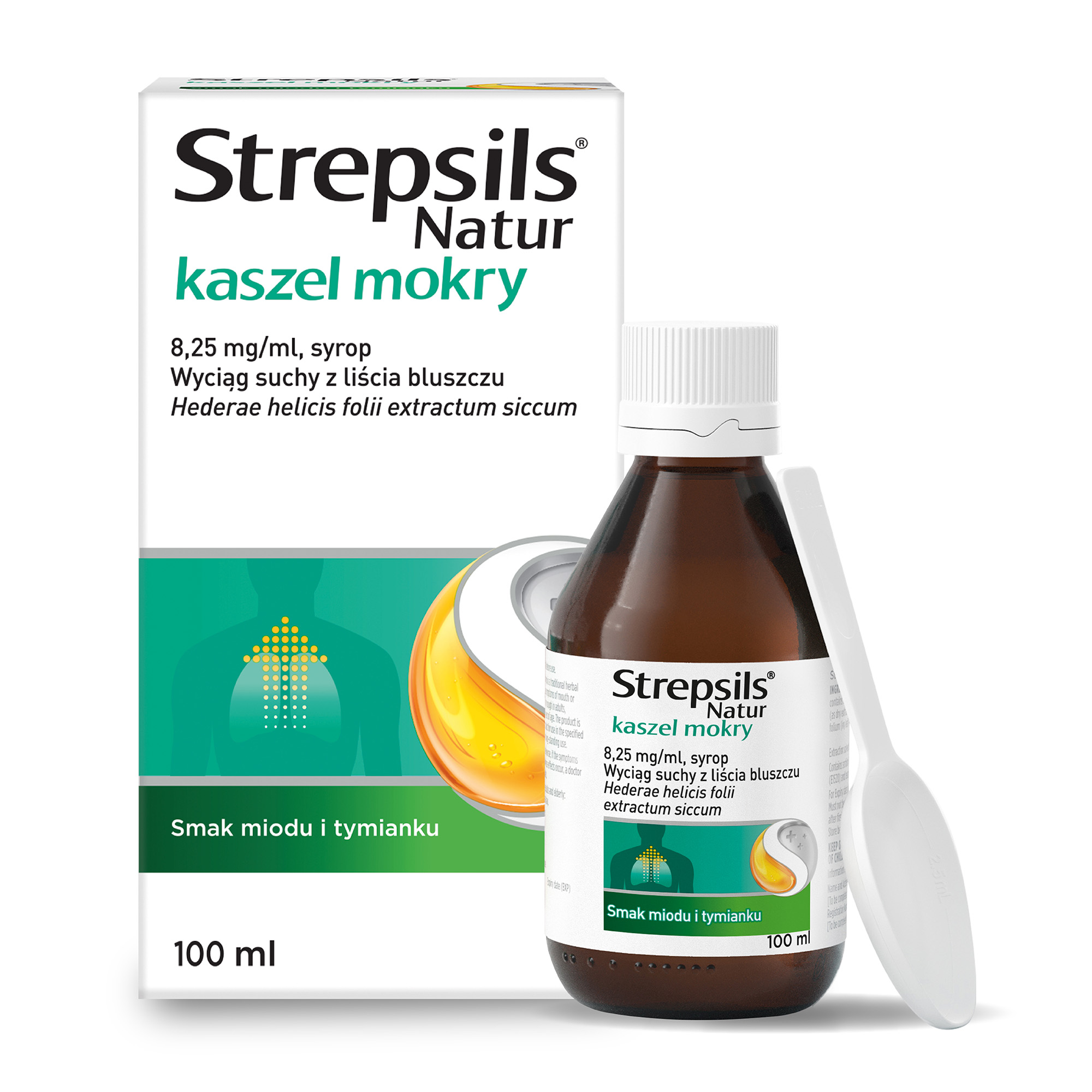 Strepsils Natur kaszel mokry syrop 8,25 mg/ml, 100 ml