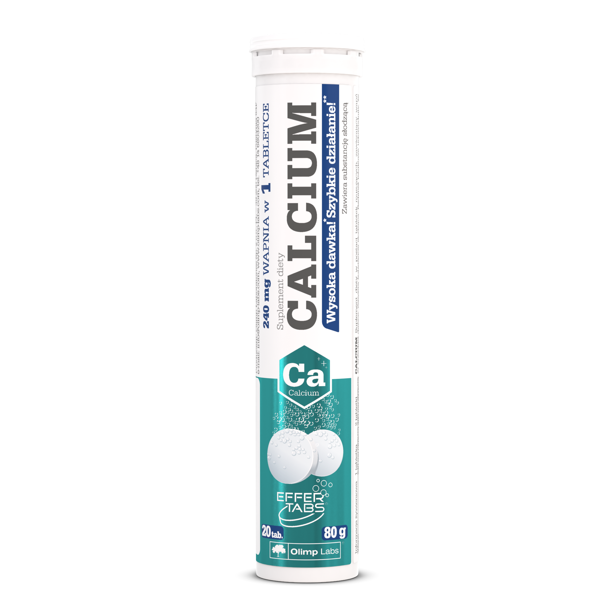 Olimp Calcium 240 mg o smaku cytrynowym - 20 tabl. mus. zdjęcie