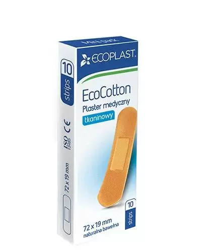 EcoPlast EcoCotton plaster medyczny tkaninowy 72x 19mm 10 sztuk zdjęcie