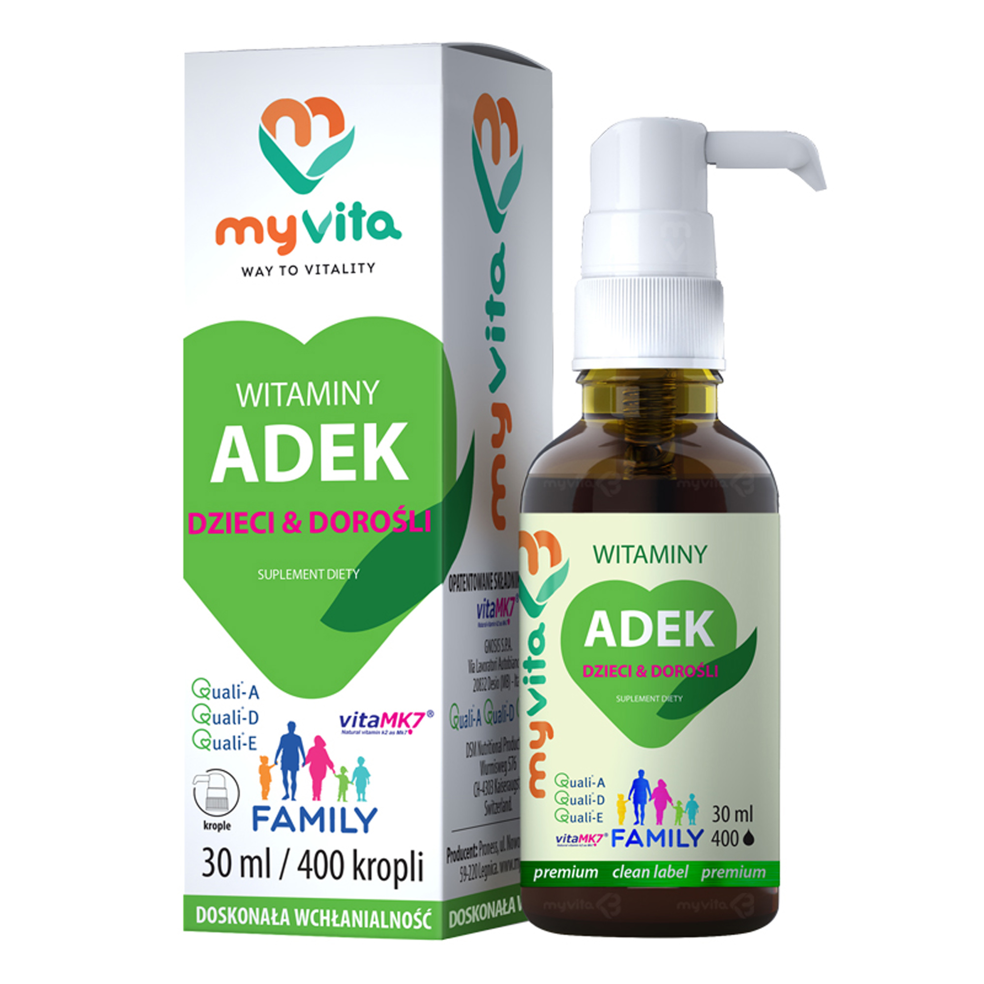 MyVita Witaminy ADEK Family krople 30 ml zdjęcie
