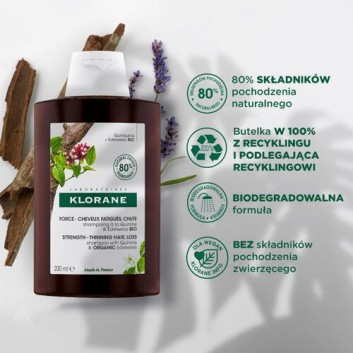 Klorane szampon z chininą i organiczną szarotką 200 ml