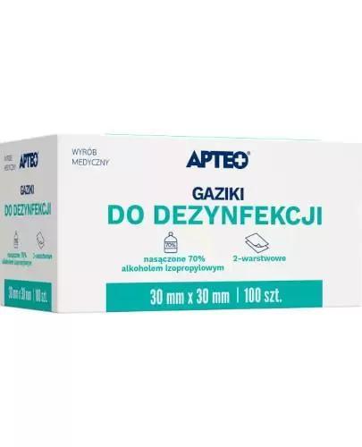 Apteo gaziki do dezynfekcji 30 mm x 30 mm, 100 sztuk zdjęcie