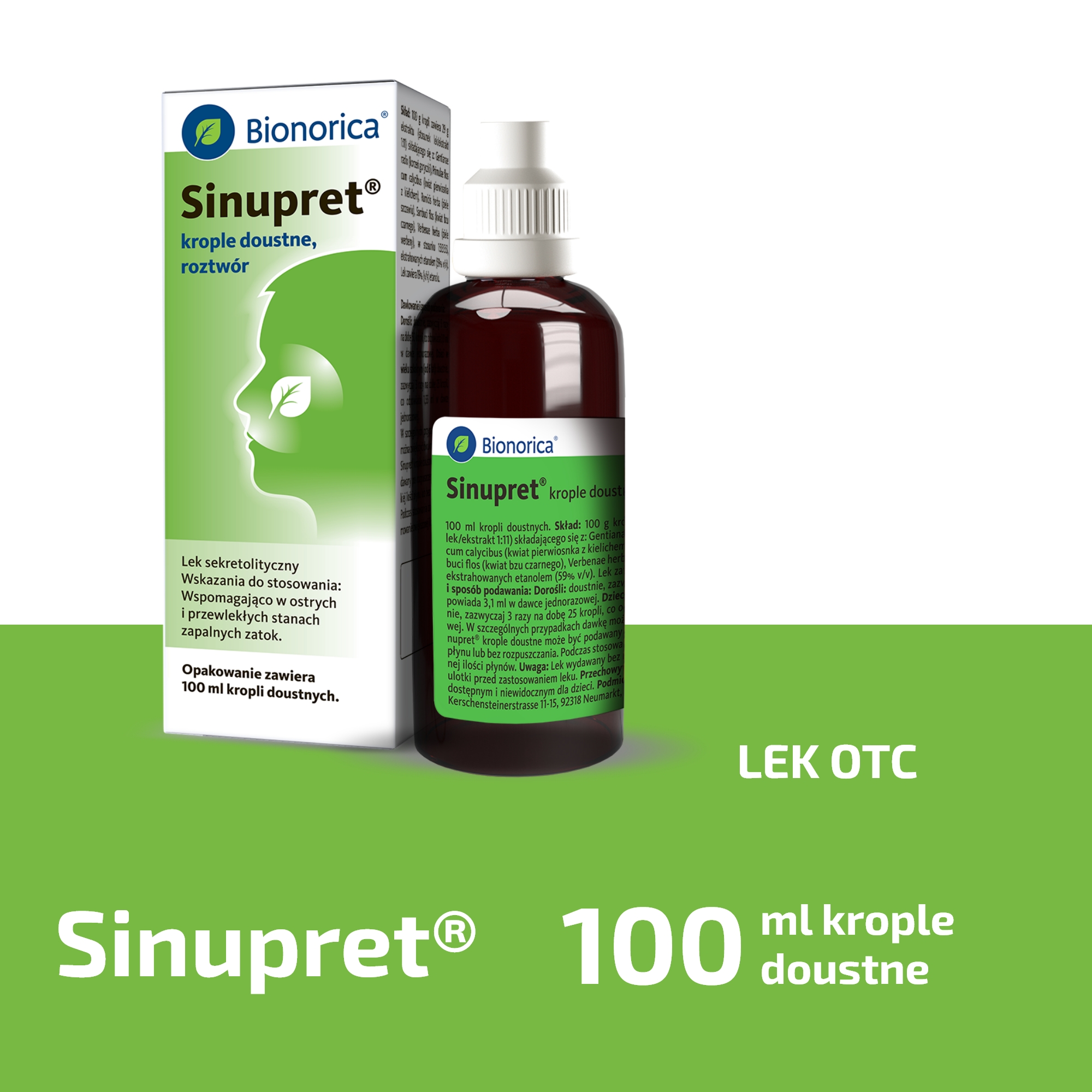 Sinupret, krople doustne, roztwór, 100 ml