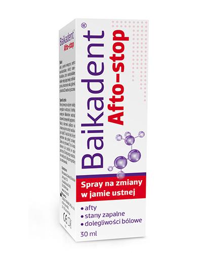 Baikadent Afto-stop Spray na zmiany w jamie ustnej, 30 ml, cena, opinie, skład zdjęcie