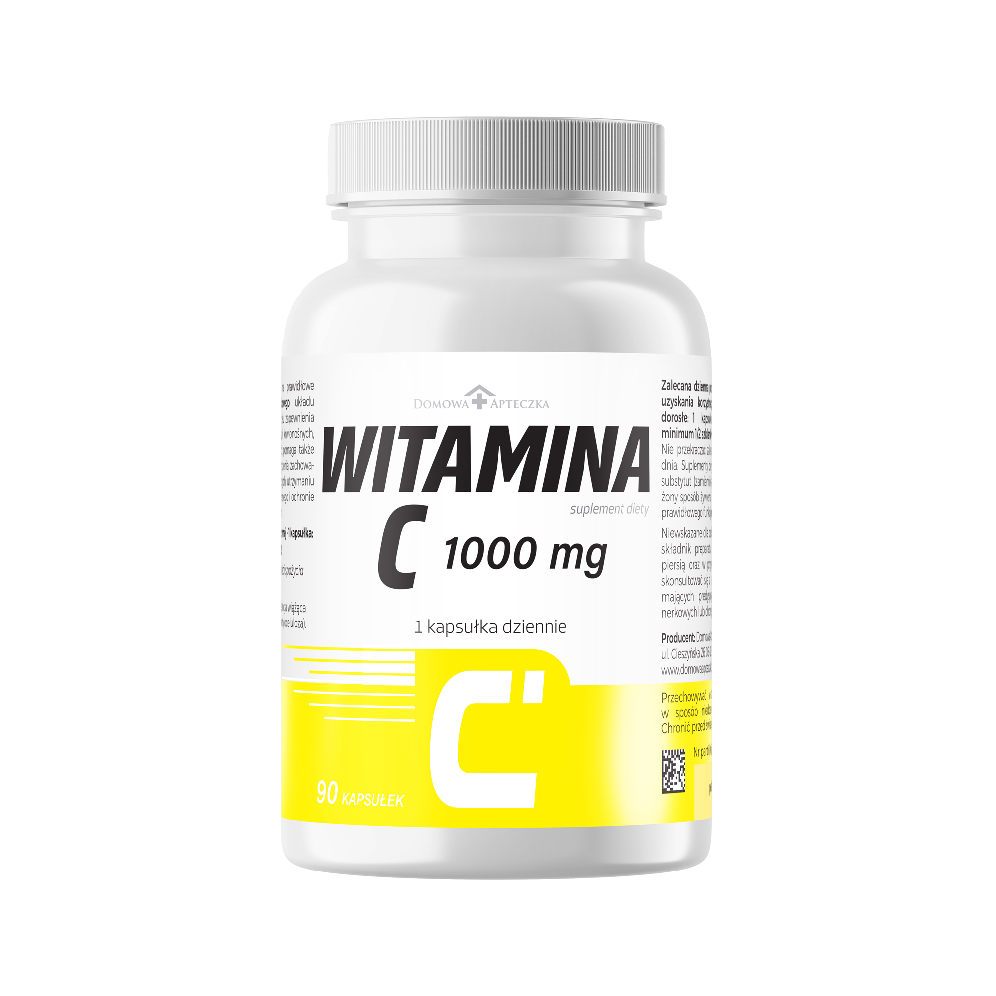 Domowa Apteczka Witamina C 1000 mg kapsułki, 90 sztuk zdjęcie