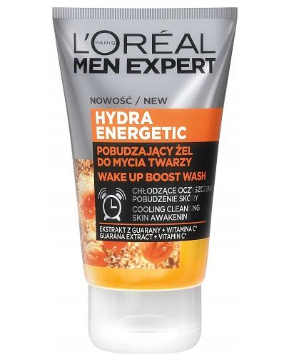 L'Oreal Men Expert Hydra Energetic Pobudzający żel do mycia twarzy - 100 ml Do suchej skóry - cena, opinie, właściwości  zdjęcie