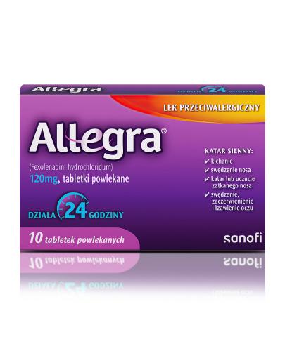 ALLEGRA 120 mg, na alergię i katar sienny 10 tabletek zdjęcie