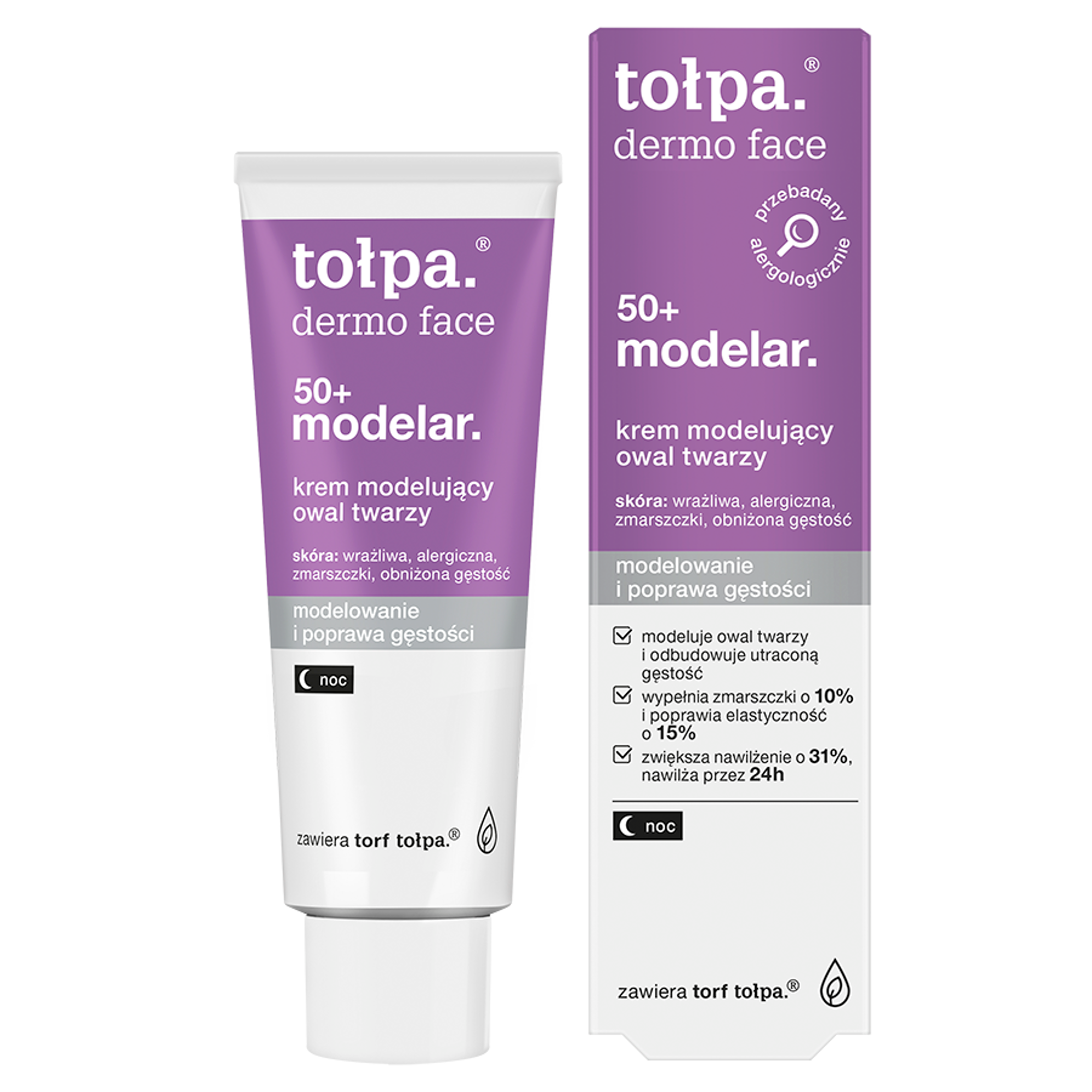 Tołpa Dermo face Modelar 50+, krem na noc, modelujący owal twarzy, 40 ml zdjęcie
