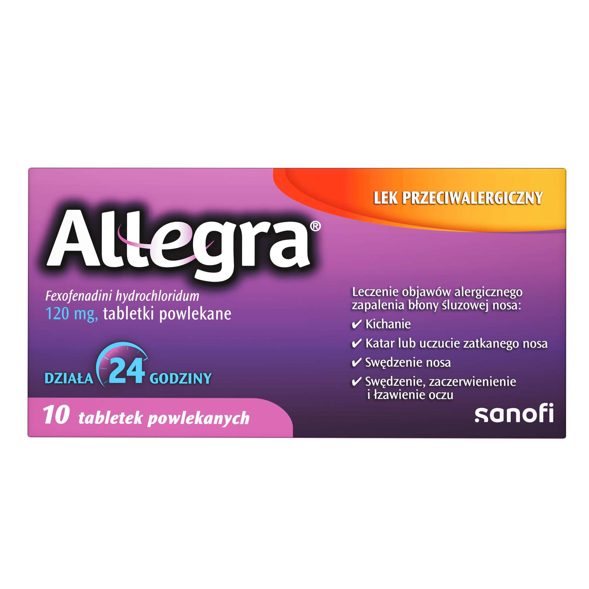 Allegra 120 mg, tabletki powlekane, 10 sztuk zdjęcie