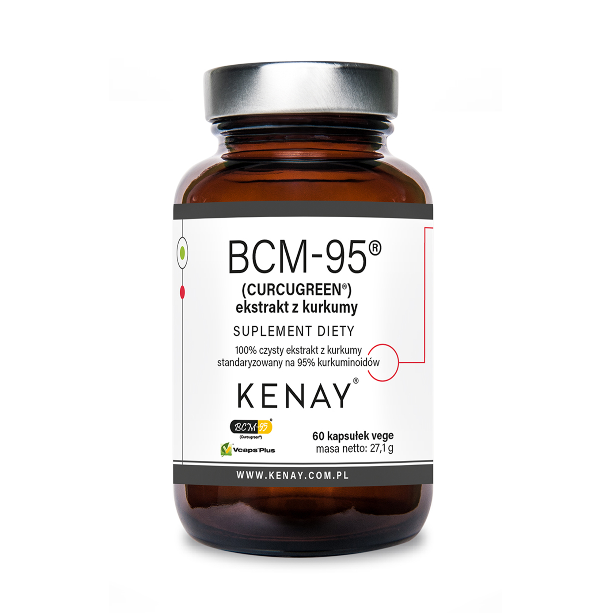 Kenay, BCM-95 (Curcugreen) ekstrakt z kurkumy, kapsułki, 60 sztuk zdjęcie