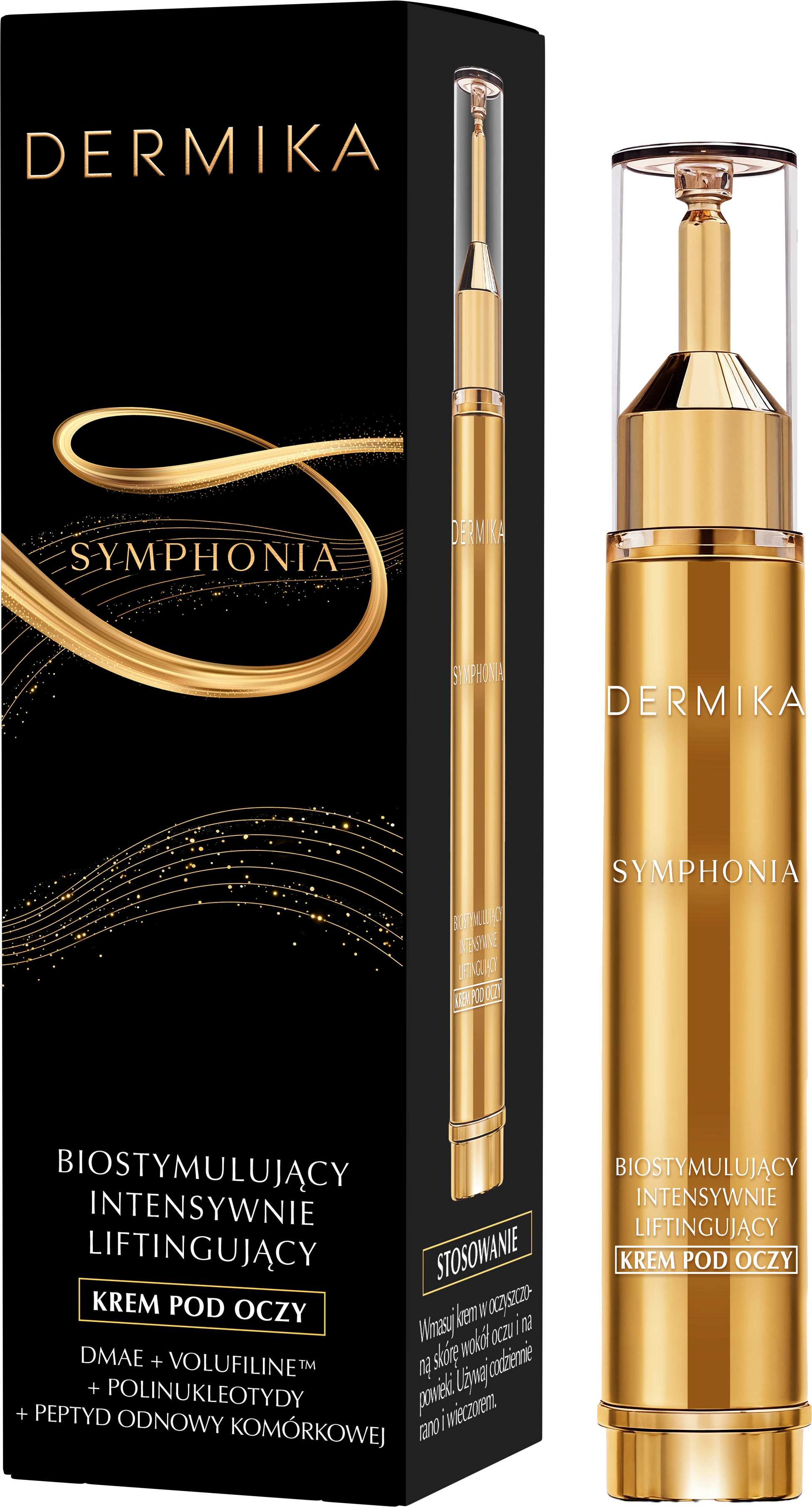 Dermika Symphonia Biostymulujący krem intensywnie liftingujący pod oczy, 15 ml