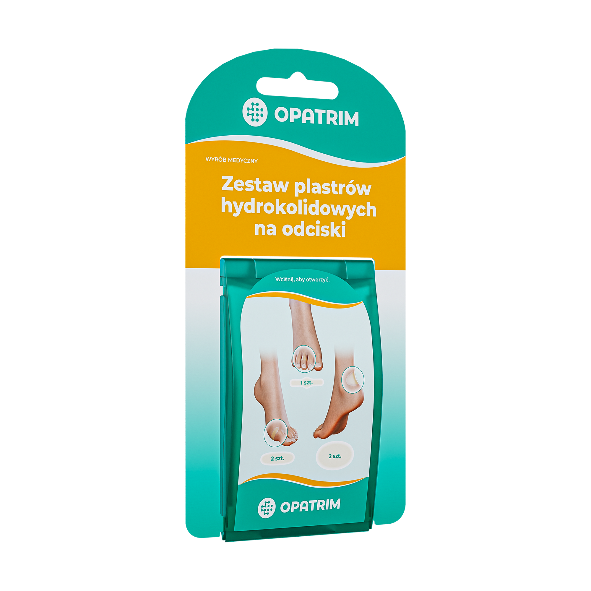 Opatrim Zestaw plastrów hydrokoloidowych na odciski, 5 sztuk